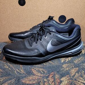 Nike Lunar Command 704427-001 Mens Black Low Top Lace Up Golf Athletic Shoes